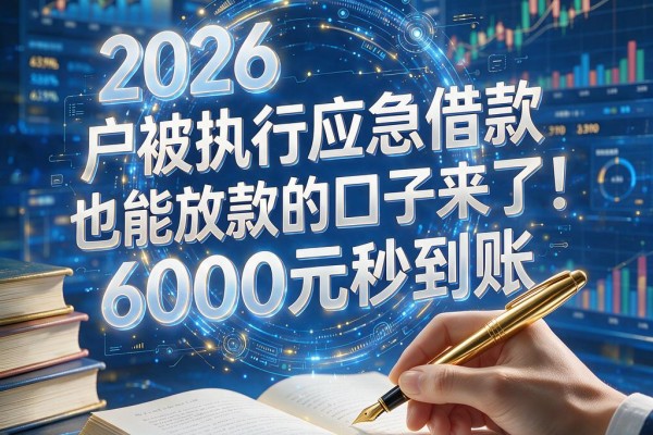 黑户被执行也能放款的口子来了!2026应急借款6000元秒到账,这5个贷款口子亲测有效