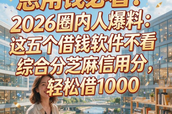 急用钱必看!2026圈内人爆料:这五个借钱软件不看综合分芝麻信用分,轻松借1000