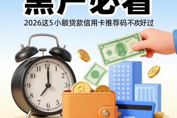 黑户必看!2026这5个小额贷款信用卡推荐码比较好过