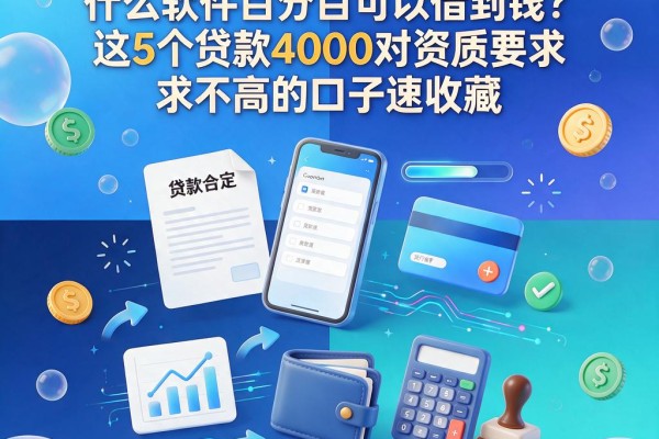急用钱必看！什么软件百分百可以借到钱？这5个贷款4000对资质要求不高的口子速收藏