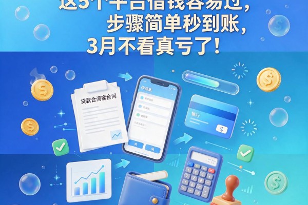 急需1000元?这5个平台借钱容易过,步骤简单秒到账,3月不看真亏了