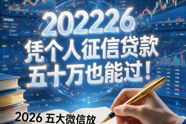 黑户凭个人征信贷款五十万也能过!2026五大微信放款平台实战攻略来了