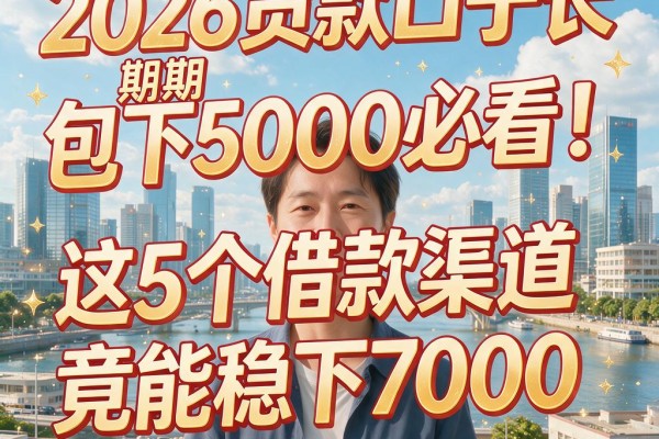 2026贷款口子长期包下5000必看!这5个借款渠道竟能稳下7000