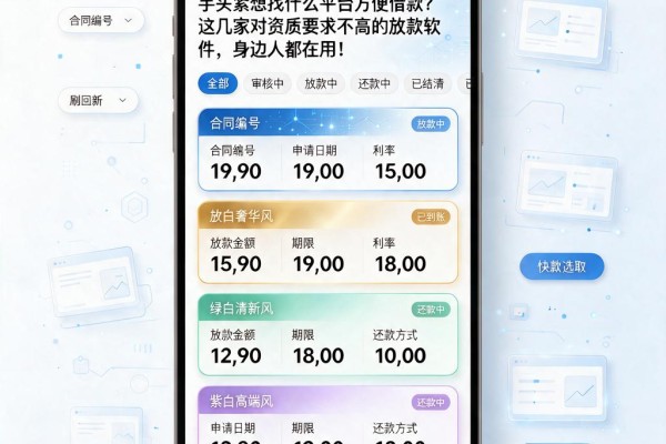 手头紧想找什么平台方便借款？这几家对资质要求不高的放款软件，身边人都在用！