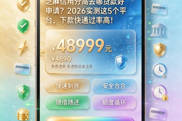芝麻信用分高去哪贷款好申请?2026实测这5个平台,下款快通过率高!