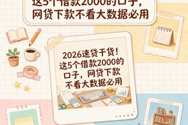 2026速贷干货!这5个借款2000的口子,网贷下款不看大数据必用