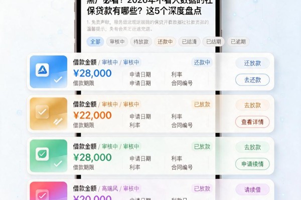 黑户必看!2026年不看大数据的社保贷款有哪些?这5个深度盘点
