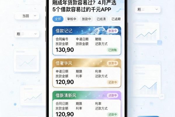 刚成年贷款容易过？4月严选5个借款容易过的千元APP