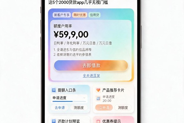 2026年首次披露!什么借款平台门槛低一些?这5个2000贷款app几乎无视门槛