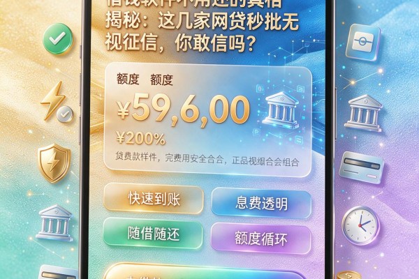 借钱软件不用还的真相揭秘：这几家网贷秒批无视征信，你敢信吗？