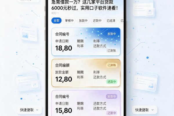 急需借款一万？这几家平台贷款6000元秒过，实用口子软件速看！