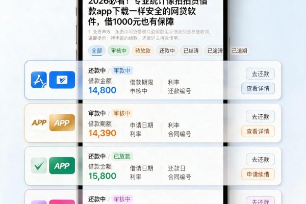 2026必看!专业统计像拍拍贷借款app下载一样安全的网贷软件,借1000元也有保障