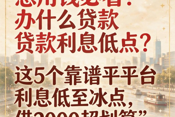 急用钱必看!办什么贷款利息低点?这5个靠谱平台利息低至冰点,借2000超划算