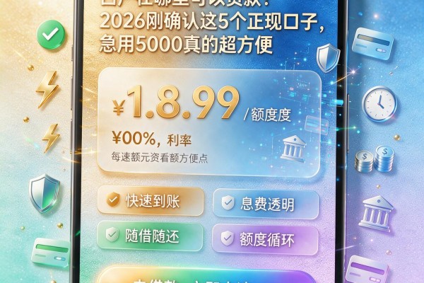 白户在哪里可以贷款?2026刚确认这5个正规口子,急用5000真的超方便