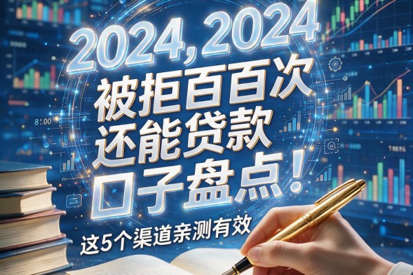 黑户被拒百次还能贷款的口子盘点!这5个渠道亲测有效
