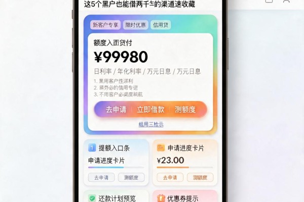 黑户必看!三到五千容易下的网贷口子盘点,这5个黑户也能借两千的渠道速收藏