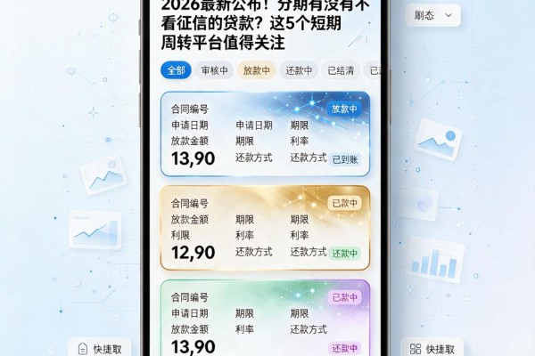 2026最新公布!分期有没有不看征信的贷款?这5个短期周转平台值得关注