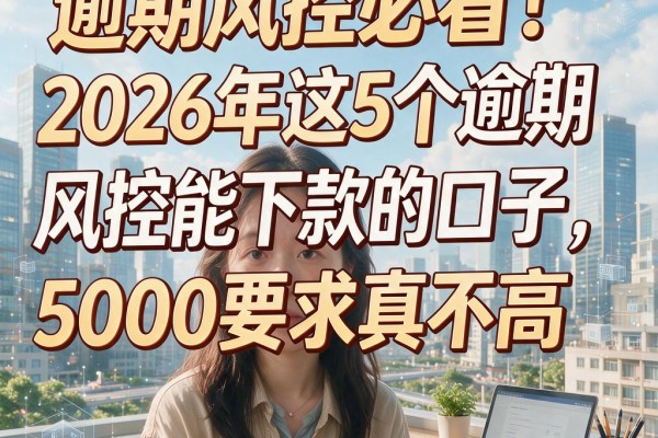 逾期风控必看!2026年这5个逾期风控能下款的口子,5000要求真不高