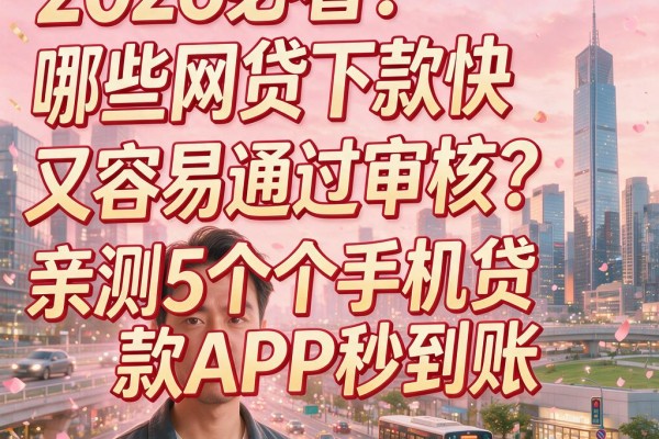 2026必看！哪些网贷下款快又容易通过审核？亲测5个手机贷款APP秒到账
