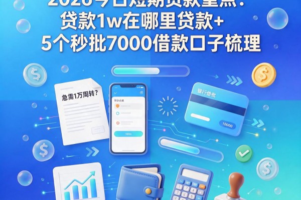 急需1万周转?2026今日短期贷款重点:贷款1w在哪里贷款+5个秒批7000借款口子梳理
