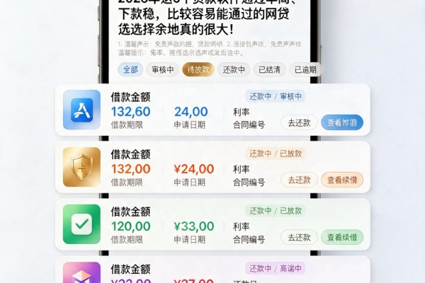 2026年这5个贷款软件通过率高、下款稳,比较容易能通过的网贷选择余地真的很大!