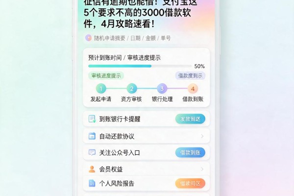 征信有逾期也能借!支付宝这5个要求不高的3000借款软件,4月攻略速看