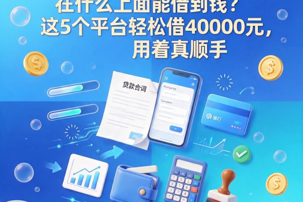 手头紧别慌!在什么上面能借到钱?这5个平台轻松借40000元,用着真顺手