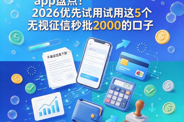不看征信易下款的网贷app盘点!2026优先试用这5个无视征信秒批2000的口子