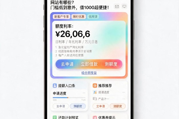 急用钱必看!2026年这5个小额贷款的网站有哪些?门槛低到意外,借1000超便捷