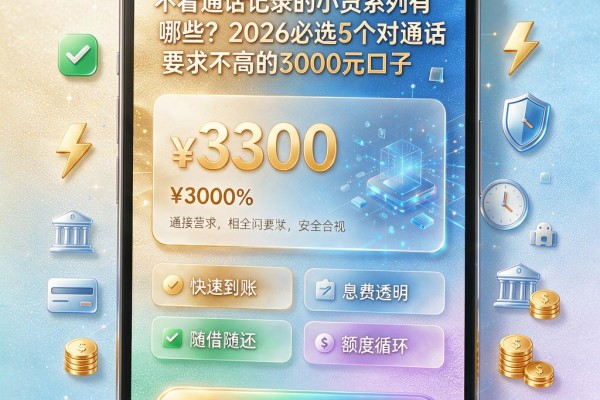 不看通话记录的小贷系列有哪些?2026必选5个对通话要求不高的3000元口子