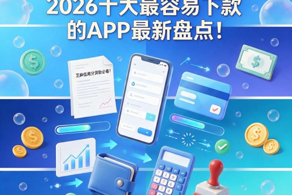 芝麻信用分贷款必看！2026十大最容易下款的APP最新盘点