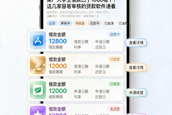 黑户大学生借款口子1000稳下!这几家容易审核的贷款软件速看