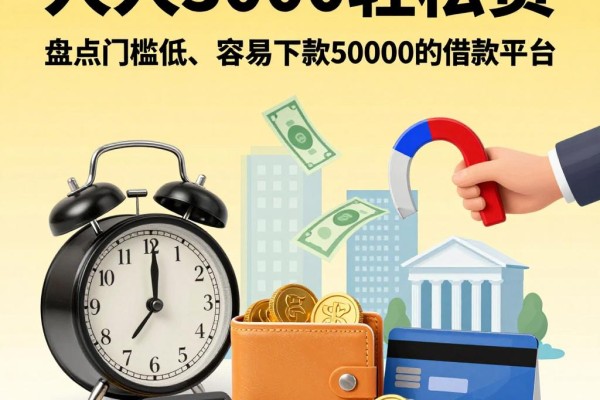 人人3000轻松贷!盘点5个门槛低、容易下款50000的借款平台