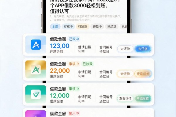 借的钱多还要求不高?2026这5个APP借款3000轻松到账,值得认可
