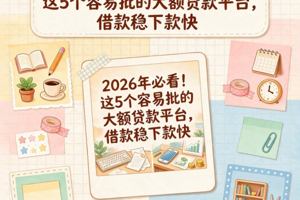 2026年必看！这5个容易批的大额贷款平台，借款稳下款快