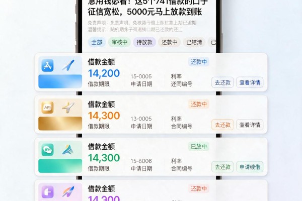 急用钱必看！这5个741借款的口子征信宽松，5000元马上放款到账