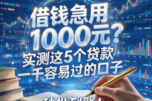 借钱急用1000元?实测这5个贷款一千容易过的口子,秒批到账!