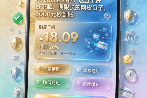 2026行家力荐！这五个好下款、期限长的网贷口子，3000元秒到账