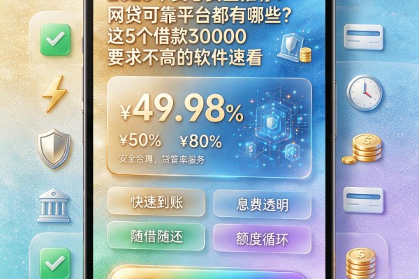 2026年良心安全推荐：网贷可靠平台都有哪些？这5个借款30000要求不高的软件速看