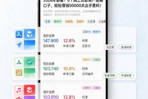 2026年必看!5个网上贷款黑户逾期口子,轻松借钱50000太出乎意料!