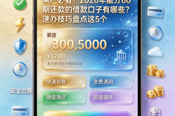 黑户必看！2026年能分60期还款的借款口子有哪些？速办技巧盘点这5个