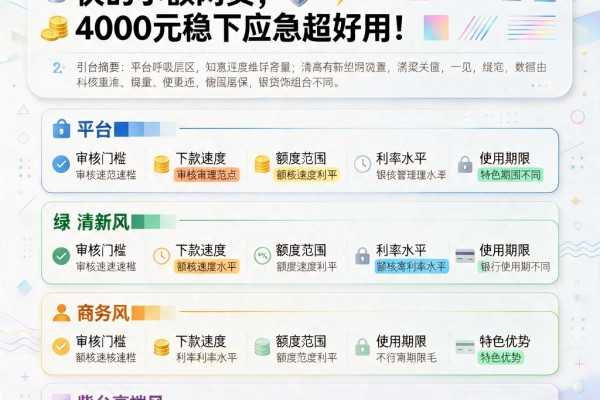 黑户必看!2026年这5个审核快的小额网贷,4000元稳下应急超好用