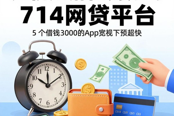 黑户专属！无视芝麻信用分的714网贷平台，这5个借钱3000的app审核宽松下款超快