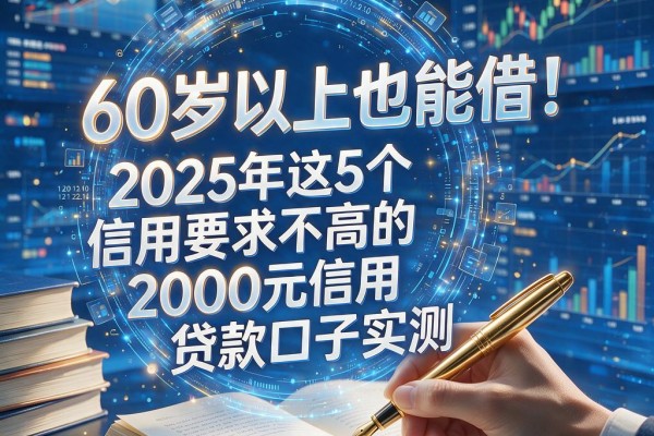 60岁以上也能借！2025年这5个信用要求不高的2000元信用贷款口子实测