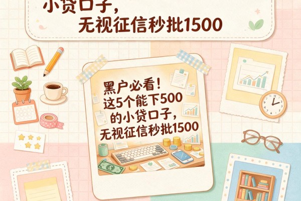 黑户必看!这5个能下500的小贷口子,无视征信秒批1500