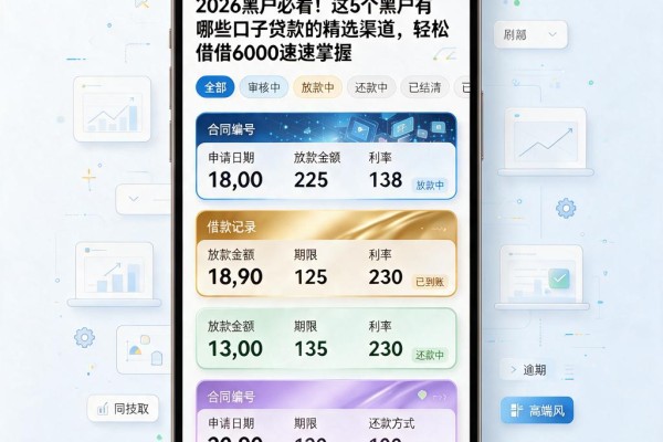 2026黑户必看!这5个黑户有哪些口子贷款的精选渠道,轻松借6000速速掌握