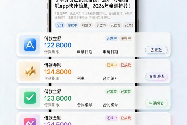 手拿身份证就能借钱？这5个小额借钱app快速简单，2026年亲测推荐！