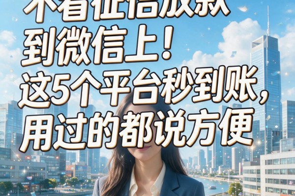 不看征信放款到微信上!这5个平台秒到账,用过的都说方便