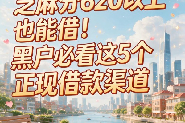 芝麻分620以上也能借!黑户必看这5个正规借款渠道