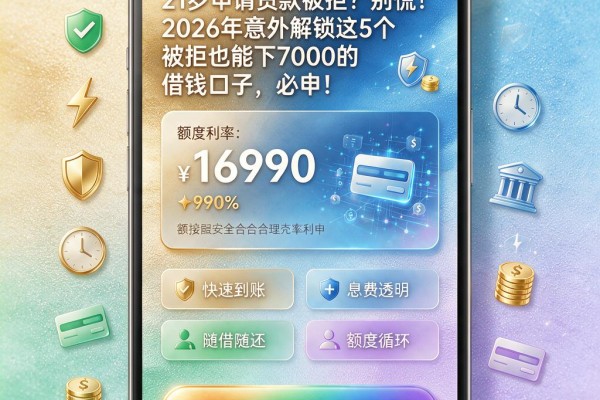 21岁申请贷款被拒?别慌!2026年意外解锁这5个被拒也能下7000的借钱口子,必申!